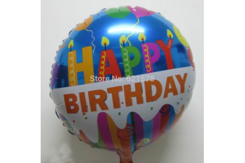 18 Inch Blue Happy Birthday Balloon